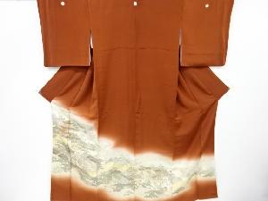 リサイクル　寿光織　時代人物風景模様織り出し五つ紋色留袖(比翼付き)